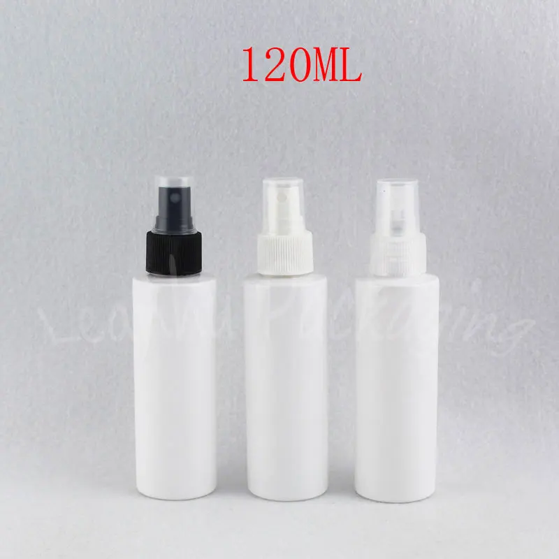 120ML White Flat Shoulder Plastic Bottle , 120CC Toner / Perfume Packaging Bottle , Empty Cosmetic Container ( 50 PC/Lot )