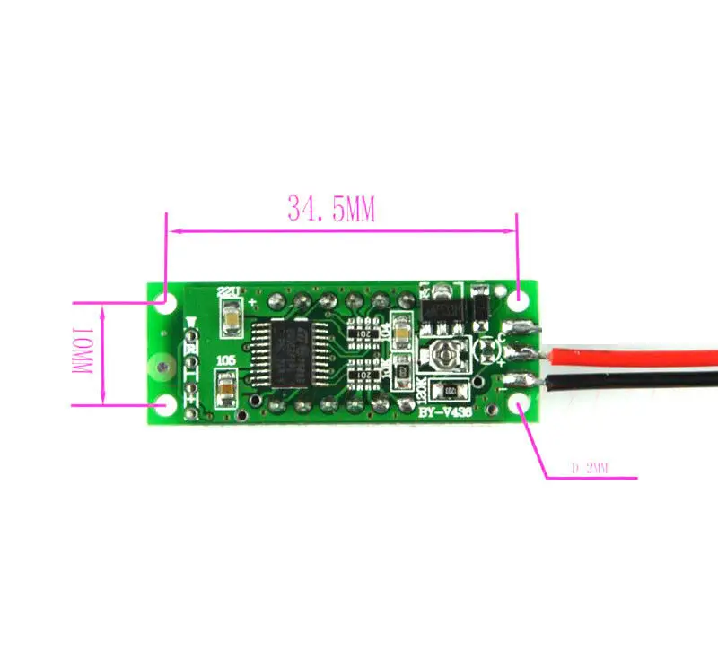 2 провода DC 3 30 V 00 Вольтметр цифровой монитор напряжения 5v 12V 24V автомобильный
