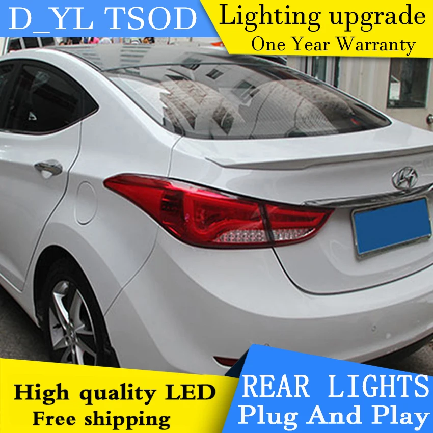 D_YL автомобильный Стайлинг для Hyundai Elantra задний фонарь s BMW дизайн новый MD DRL + стоп