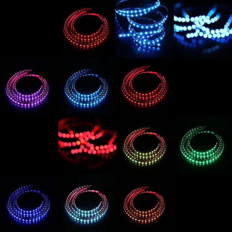 Светодиодная лента RGB под автомобиль 4 шт. водонепроницаемая гибкая подсветка