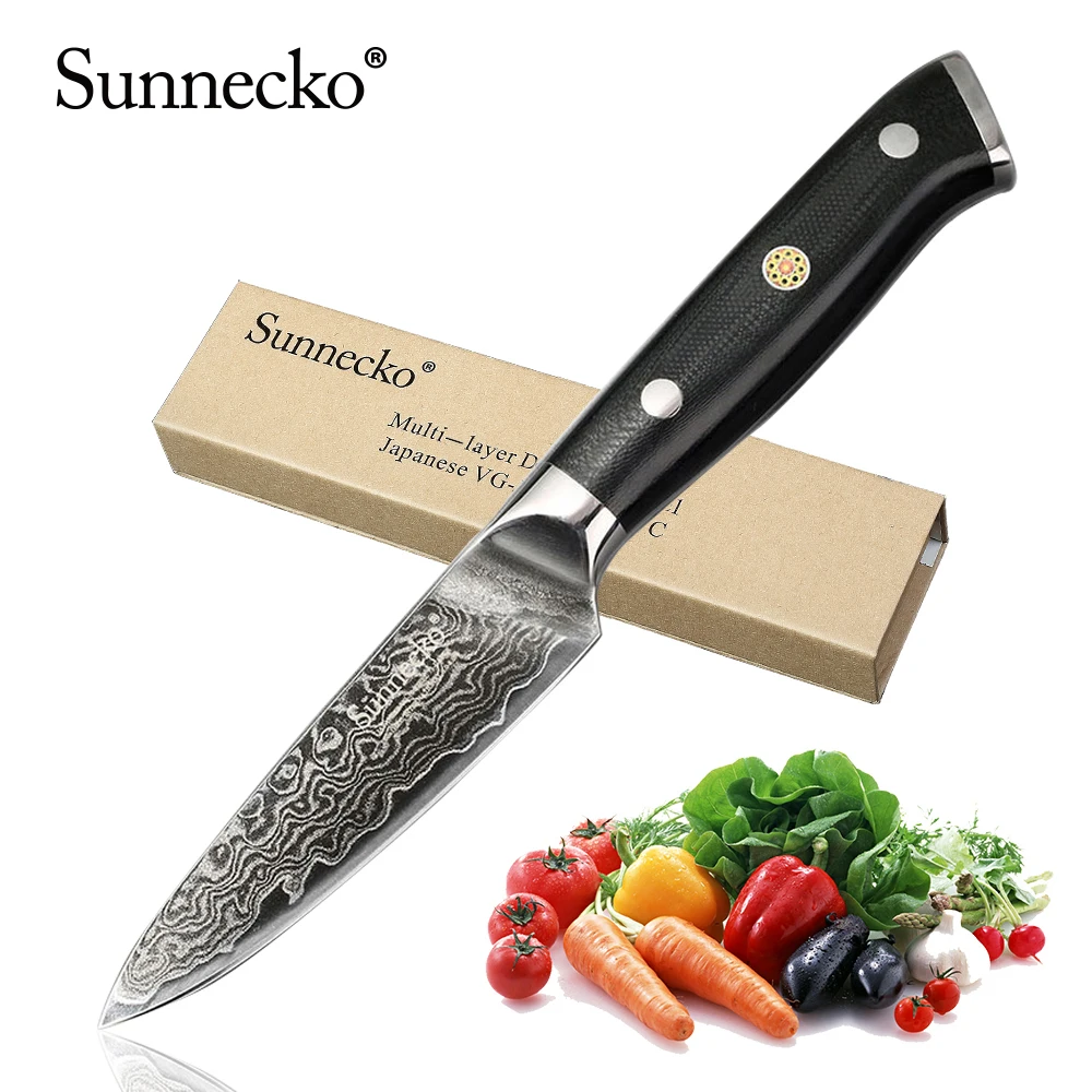 SUNNECKO 5 шт. Кухня Набор ножей японский VG10 Дамаск Сталь шеф-повар коммунальные Santoku