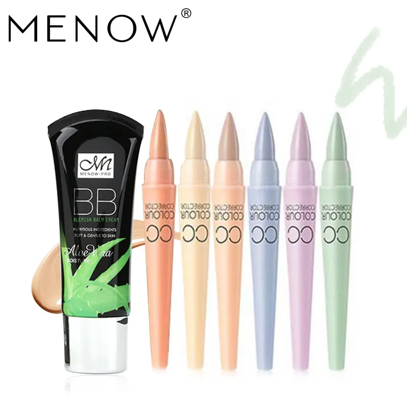 Menow бренд Make Up Set алоэ вера увлажняющий BB крем и 6 цветов/комплект cc Корректоры для лица выведение пятен косметический набор прямая поставка 5368