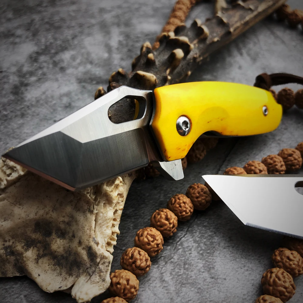 SharpFoundary высокая твердость 14C28N стальной Мини Складной нож 2 4 дюймов ручка