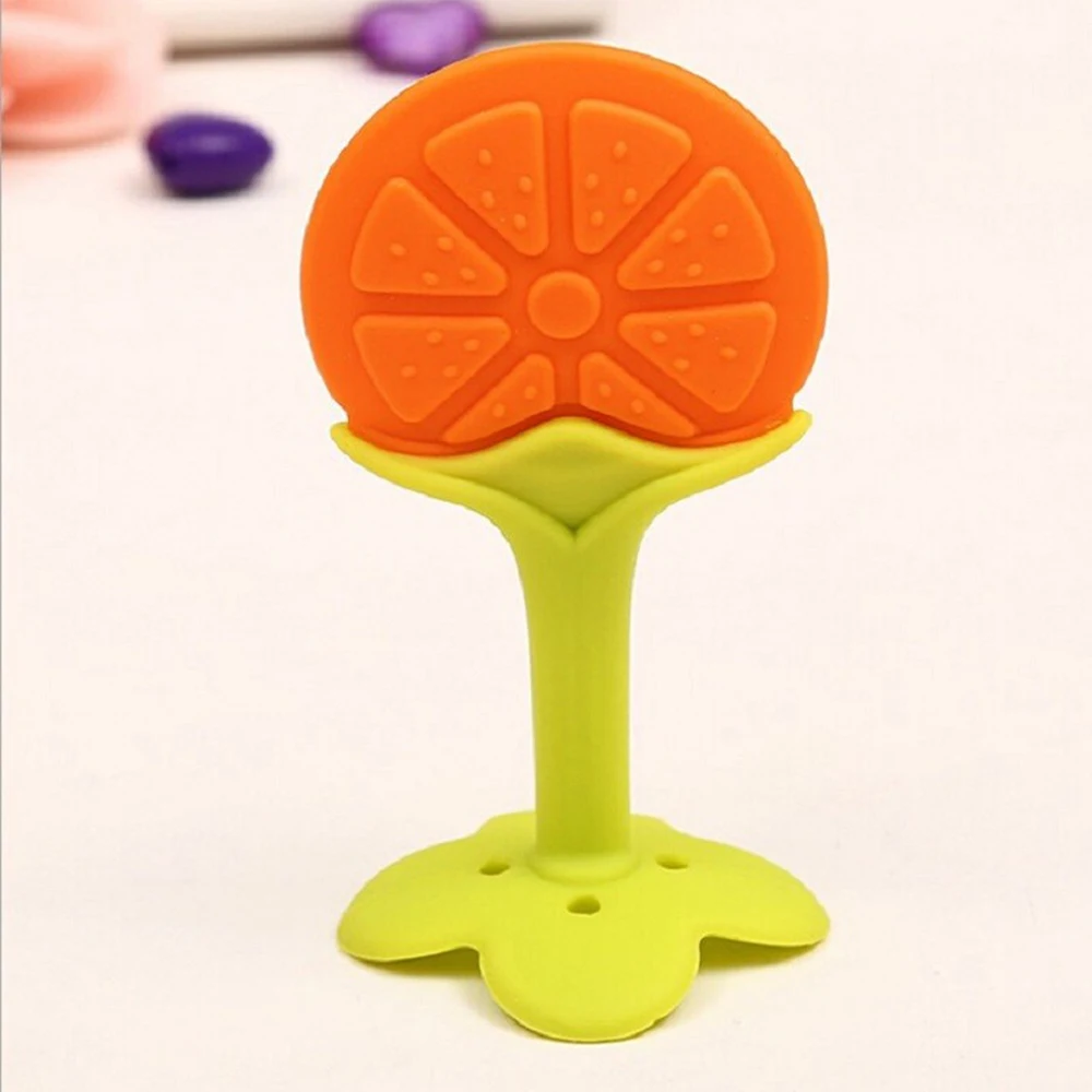 Детский Прорезыватель для зубов в виде фруктов и растительная форма жевательные