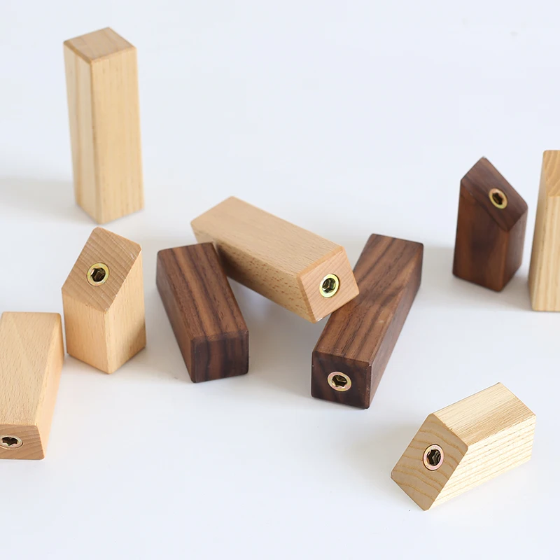 rectangle Solid wood wall creative hook wooden clothes of modern minimalist hanger | Дом и сад