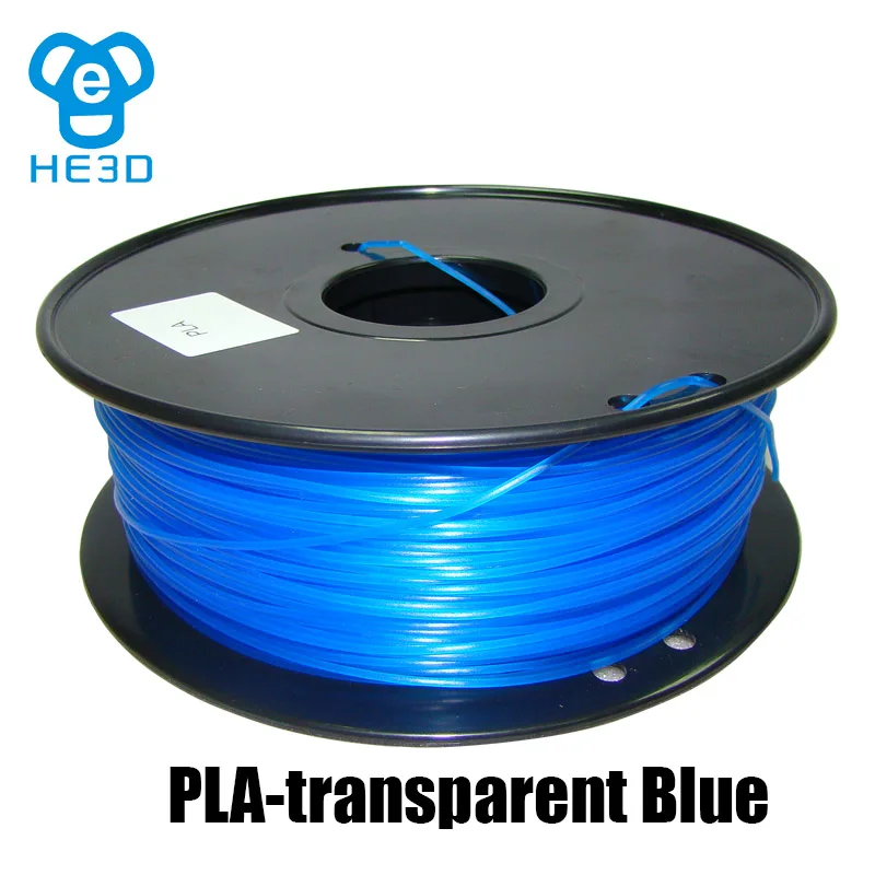 Высококачественный HE3D 1 кг Reprap 3D принтер PLA 75 мм Филамент прозрачный цветной