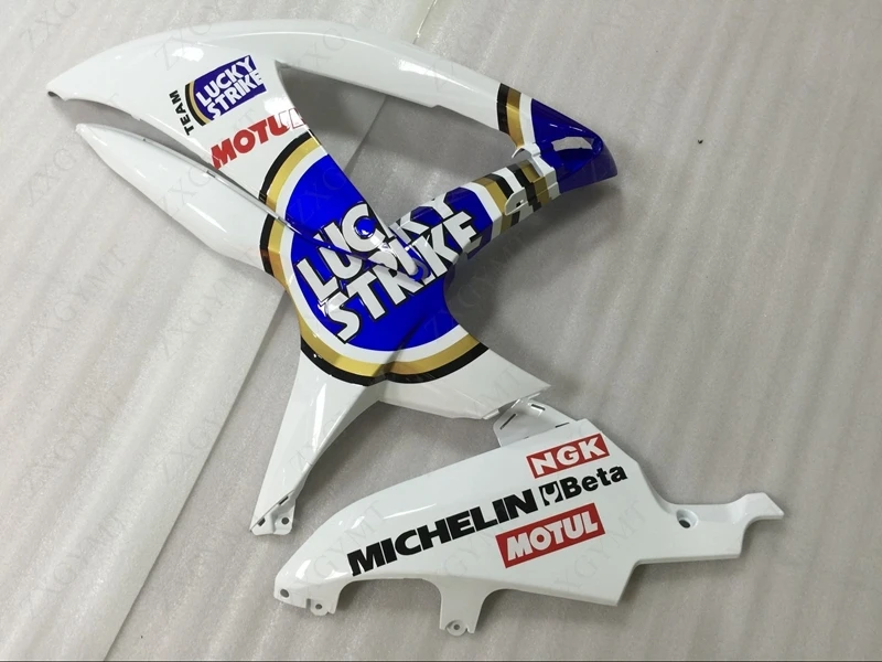 Обтекатели GSXR 750 2008 2010 K8 белого и синего цвета Пластик GSX R 600 09 10 обтекатель R750 08