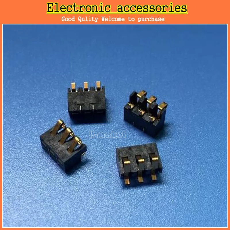 Новый 3 контактный мобильный телефон разъем для аккумулятора Длина 2 5 PH 7 мм *