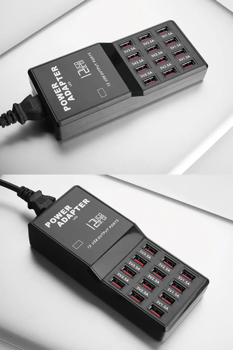 Мульти 12 портов USB зарядное устройство США ЕС Великобритания AU вилка настенная Зарядка адаптер питания для iPhone iPad Samsung Huawei HTC Xiaomi сотовый телефон