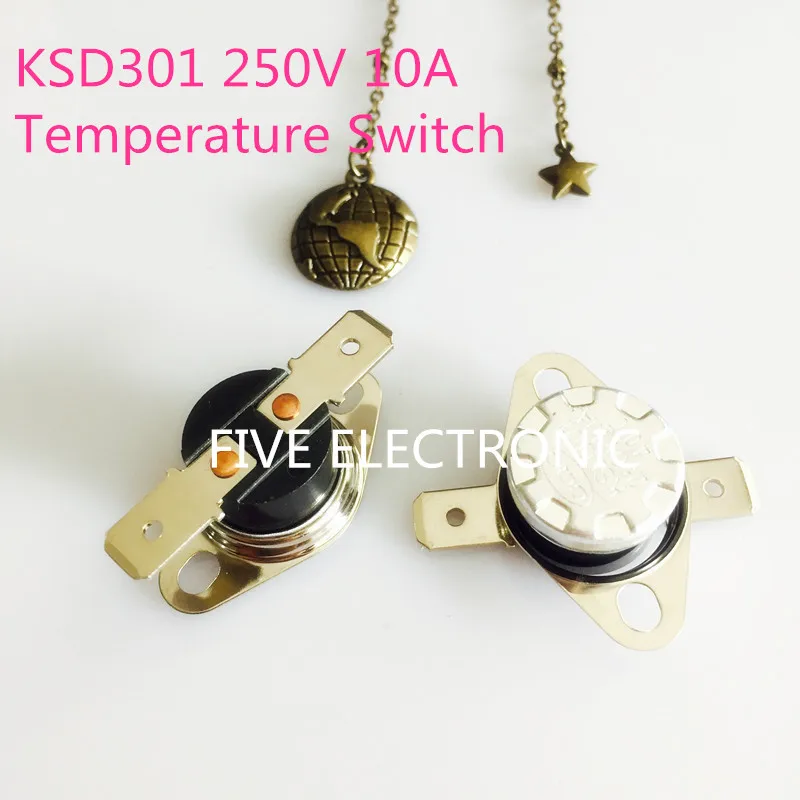 KSD301 250V 10A температурный переключатель KSD 301 нормальной температуры: 45 165 градусов