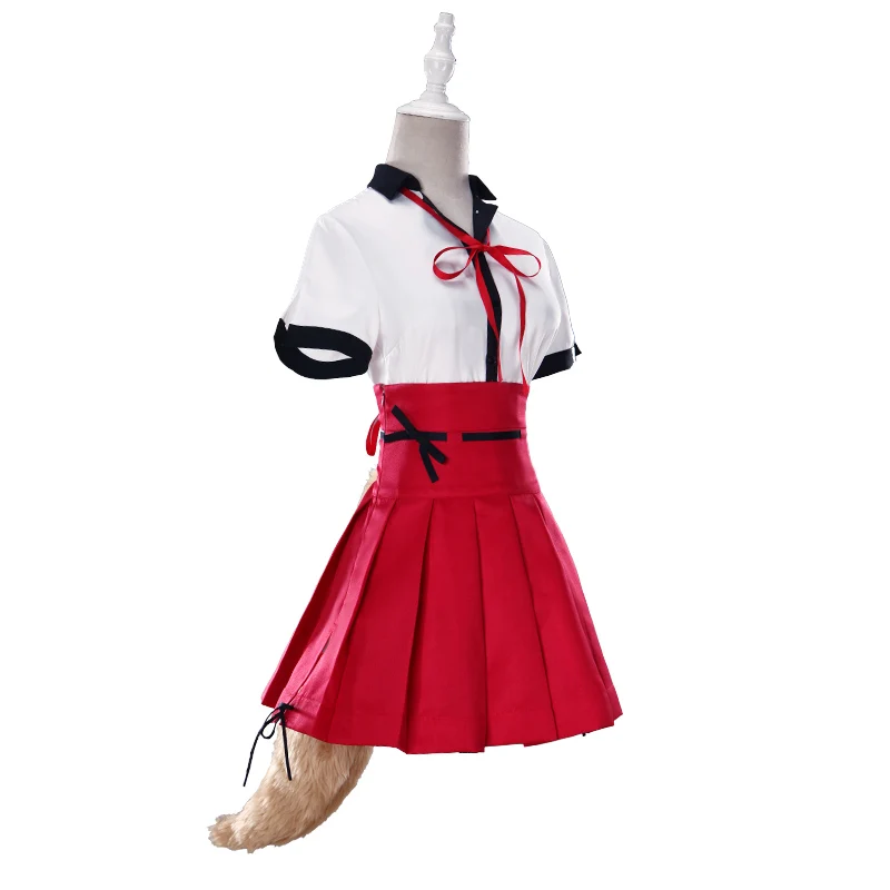 [Per-sale] аниме Fate/Grand Order сюзука гозен униформа/платье косплей костюм+ хвосты+ носки+ Ухо для Хэллоуина