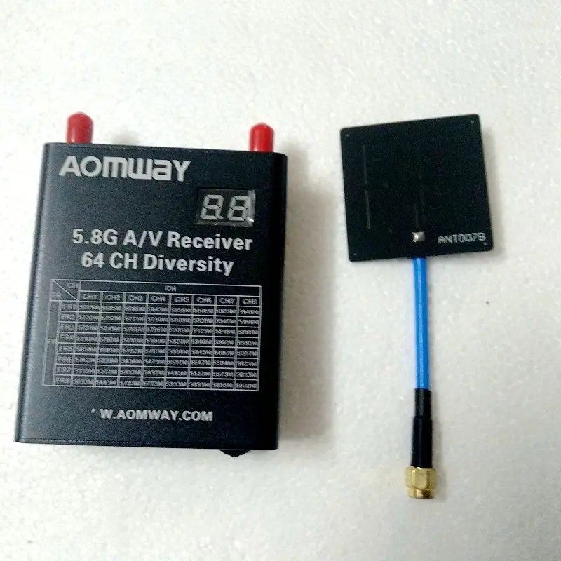 Amoway 5 8G двухантенный видеоприемник RX 64 канала с цифровым светодиодным дисплеем DVR