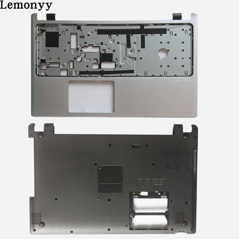 silver C and D shell Чехол для ACER Aspire V5-531 V5-531G V5-571 V5-571G и Упор для рук, не сенсорный ободок клавиатуры/ноутбук Нижний Базовый чехол Крышка - Цвет: silver C and D shell
