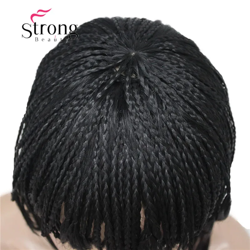 StrongBeauty короткий Боб плетеный ящик косы блонд парик полный охват синтетические парики выбор цвета