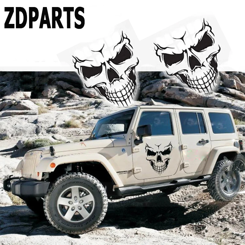 ZDPARTS 1X череп, наклейки на вентиляционную решетку автомобиля, капот, дверь, окно, колесо, наклейки для Suzuki Grand Vitara Swift SX4 Mitsubishi ASX Audi A 4 Fiat