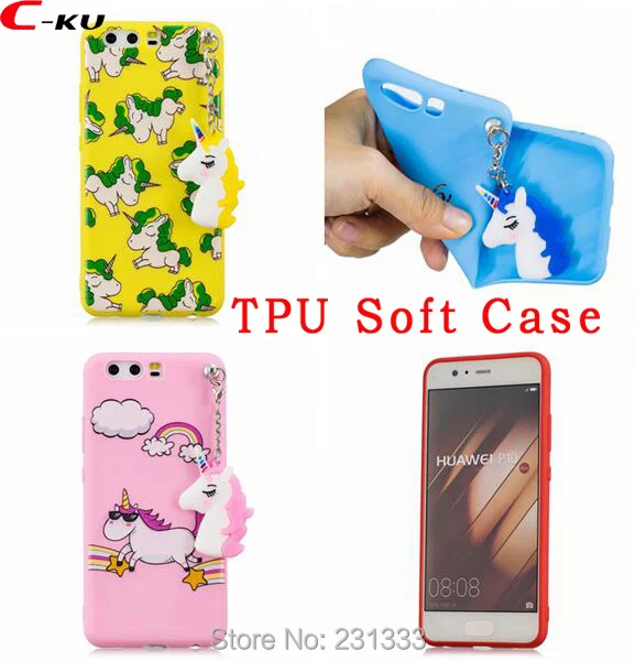 Мягкий чехол из ТПУ C ku 3D с мультяшным единорогом для Huawei P Smart Enjoy 7 P10 P20 P8 LITE 2017 Mate 10