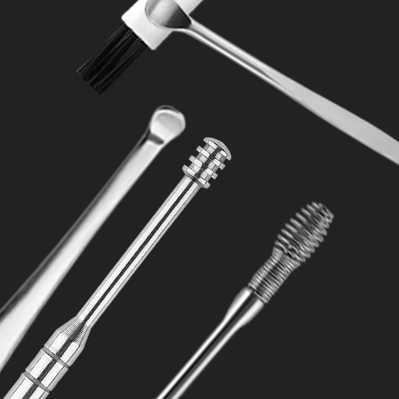 Набор для чистки ушей из нержавеющей стали 6 шт.|Ушная спринцовка| |