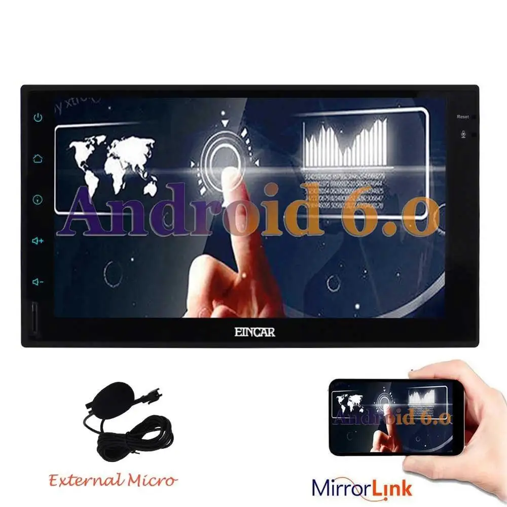 Gps навигация автомобильная стерео система Android 6 0 2Din емкостный Экран в консоль