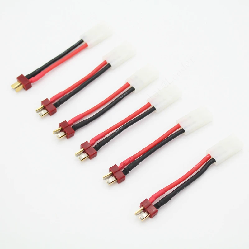 

50 pcs/Lot Tamiya Female to Dean Plug Male 14 AWG Silicone Wire Connector Adapter 60mm DZ0206