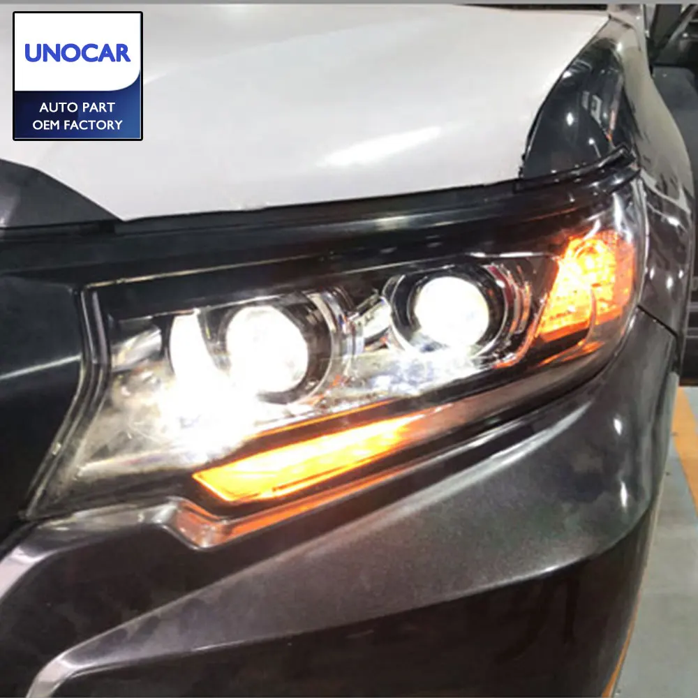 1 компл. для Land Cruiser Prado передних фар Toyota LC200 2018 Светодиодные фары DRL би ксенон
