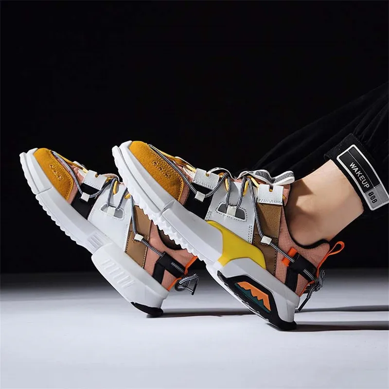 Retro Men's Sports Shoes Quality Stitching Thick bottom Casual Women's Comfortable Breathable Running Tennis | Обувь