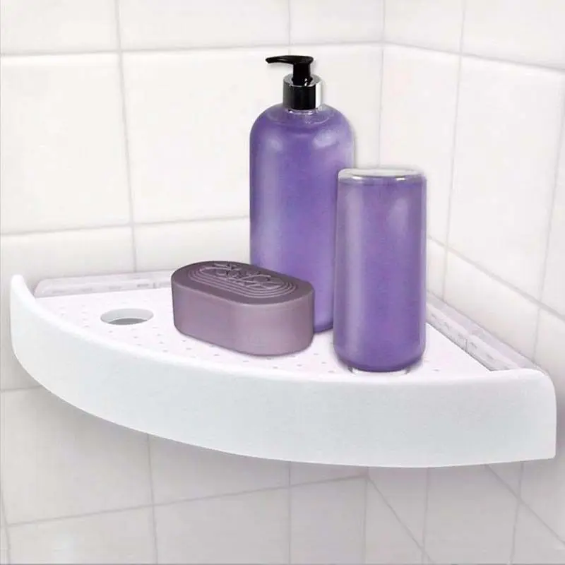 Bathroom Shelf Qrganizer Corner Shelf Caddy Bathroom Plastic Corner Shelf Shower Storage Wall Holder Shampoo Holder