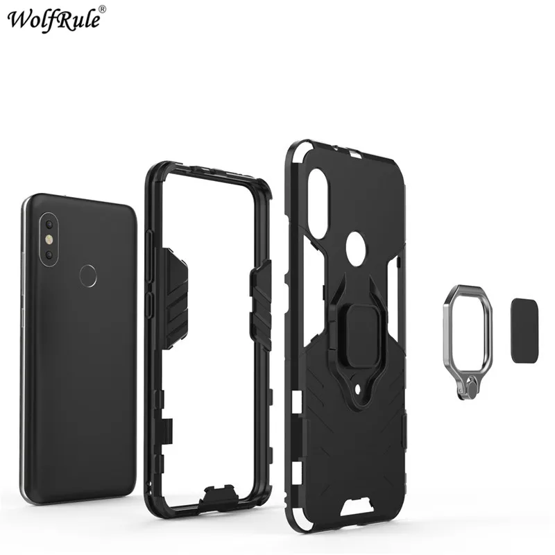 Чехол для Xiaomi Redmi 6 Pro кольцевой держатель защитный бампер Mi A2 Lite чехол телефона 5