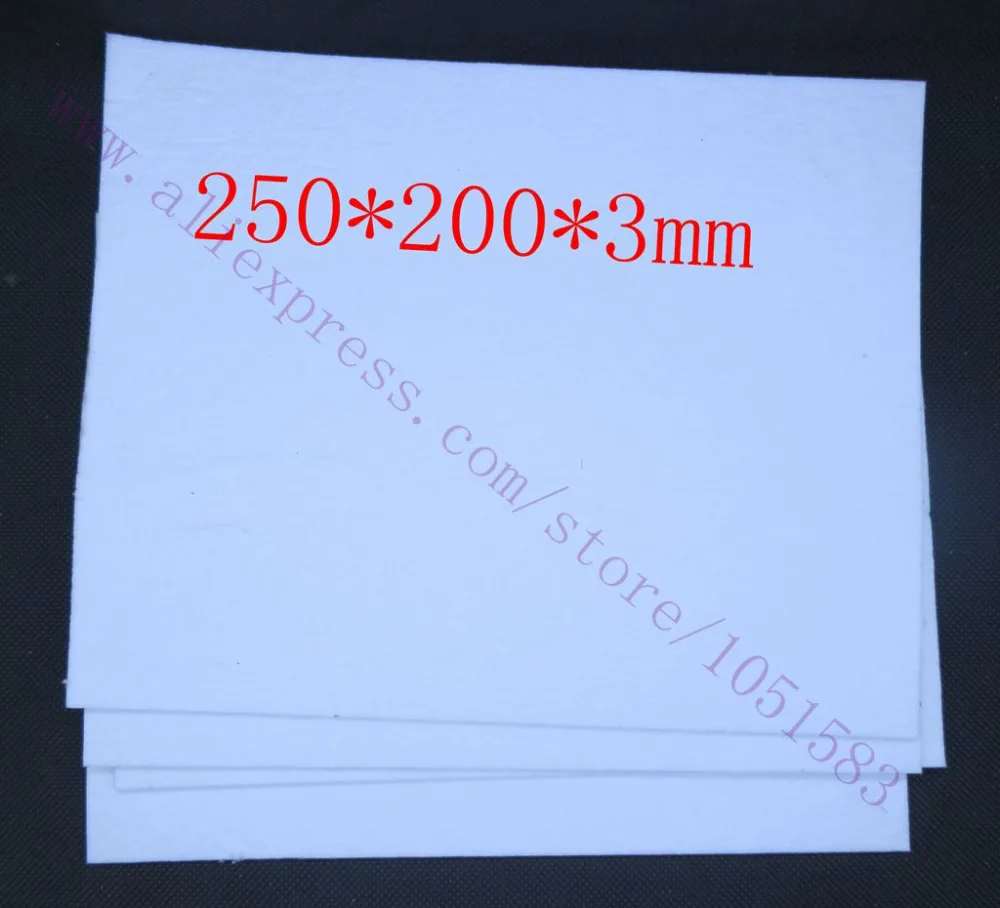 

4pcs/lot 250*200*3mm 3mm thickness 3D Printer Heating Bed Block Insulation Cotton For 3D Printer
