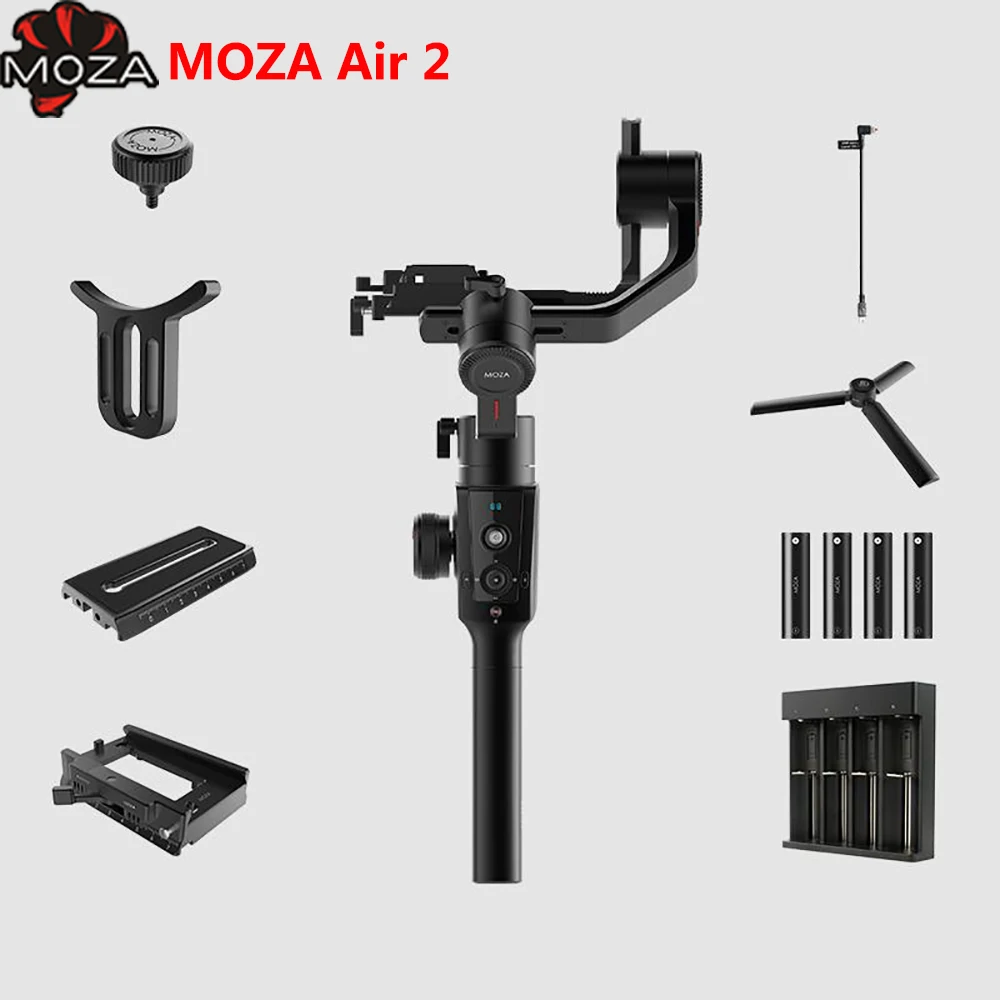MOZA Air2 4 2 кг маскарадный Стабилизатор камеры 3-осевой Ручной для DSLR Canon 5D Sony A7S Lumix GH4