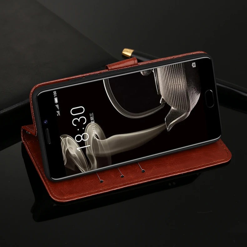 Для Meizu Pro 7 5 2 &quotПремиум кожаный бумажник чехол подставка для карт Plus 7&quot|case for