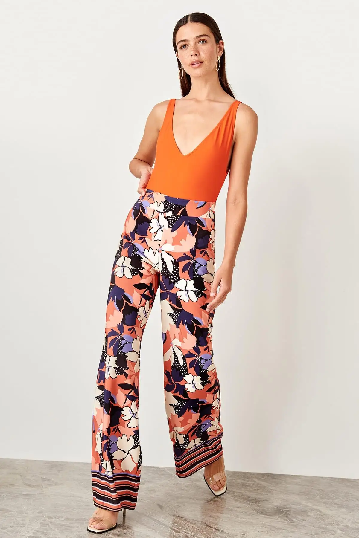 Trendyol разноцветные брюки TWOSS19LJ0367|Брюки| |
