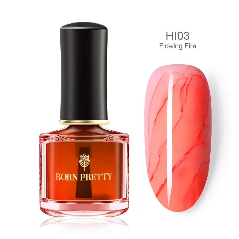 BP-HI03 BORN PRETTY 6 мл акварельные чернила лак для ногтей гель эффект дыма мрамор дизайн ногтей градиент Маникюр для женщин DIY Красота Инструменты - Цвет: BP-HI03