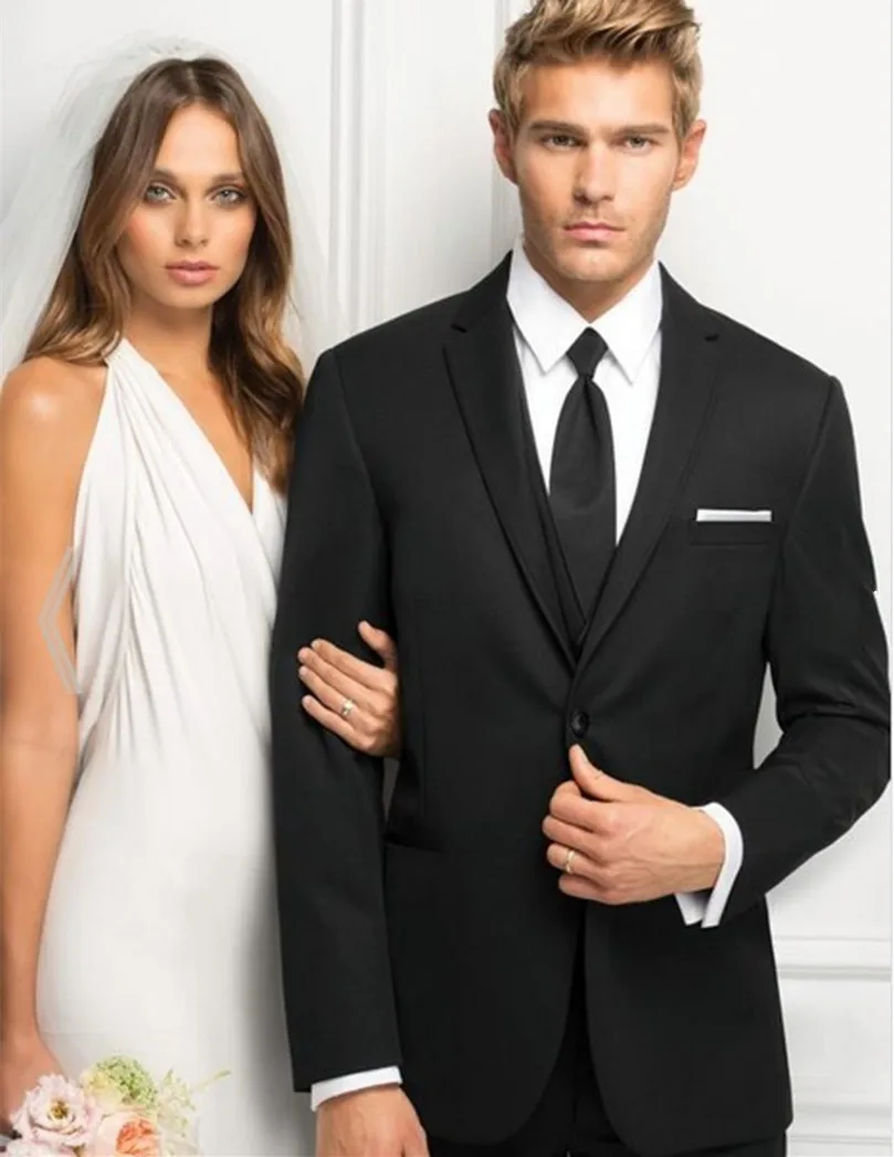 

Groom Wedding Suits Dinner Custom Made Tuxedo For Men Black High Quality 2022 Free Shipping