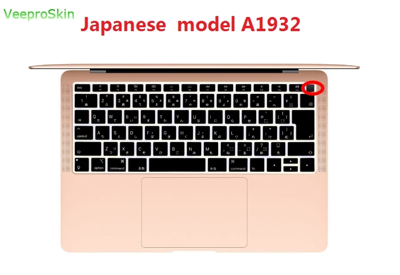 Черный Японский силиконовый чехол для клавиатуры кожи MacBook новейший Air 13 дюймов
