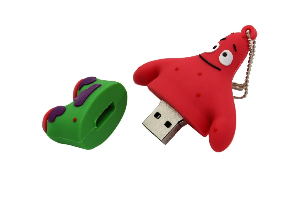 BiNFUL прекрасный мультфильм 64 Гб мини губка Боб Патрик звезда usb 4 ГБ 8 ГБ 16 ГБ 32 ГБ 64 ГБ Подарочный флеш-накопитель usb флеш-накопитель