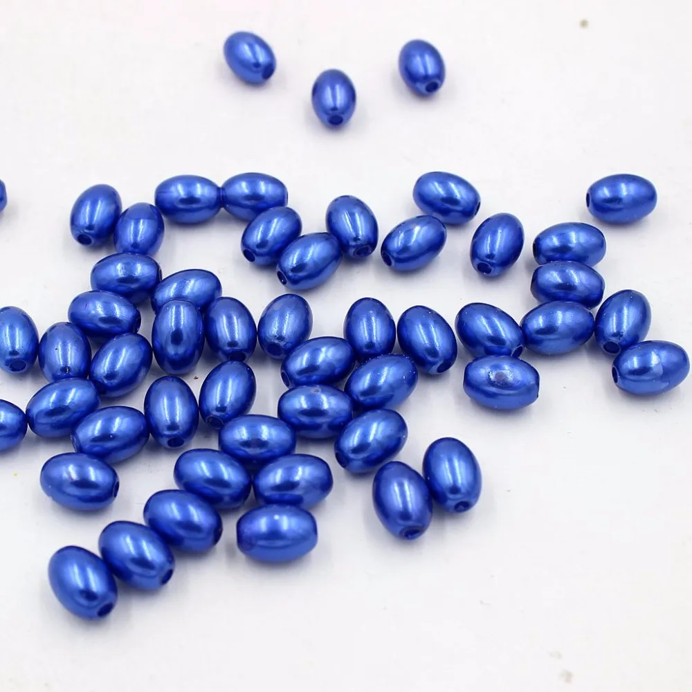 Бусины рисовые/баклажановые разноцветные 8 х11 мм 50 шт.|imitation pearl beads|for diypearl beads |