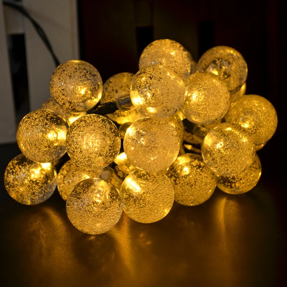 Праздничные светодиодный гирлянды на солнечной батарее гирлянда с 30