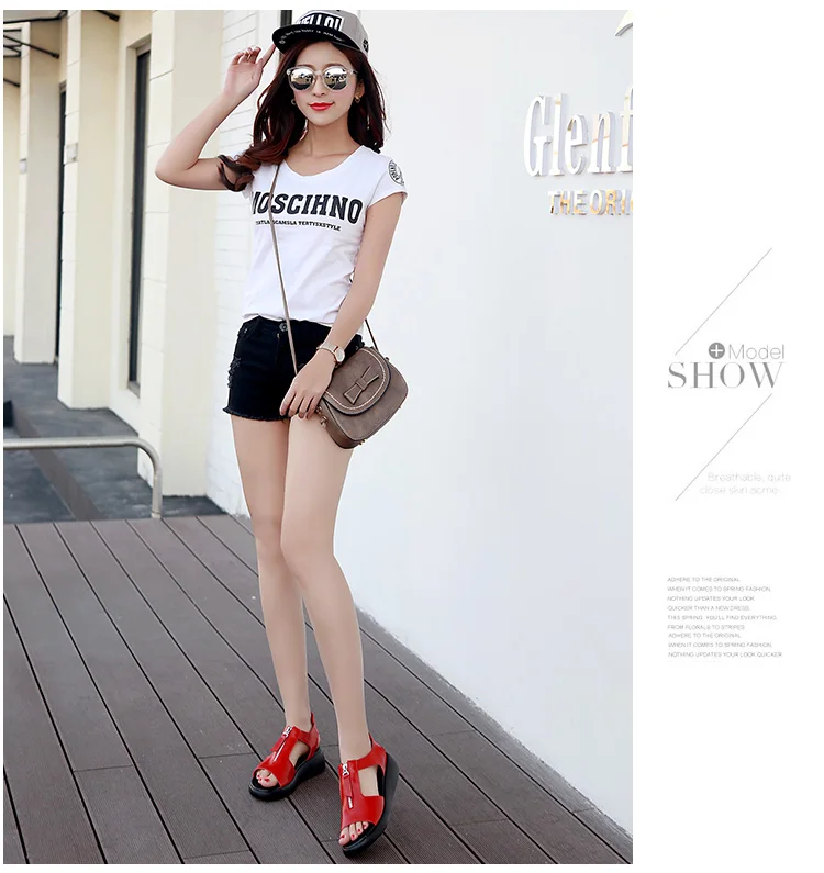 GKTINOO/женские босоножки; большие размеры 34-42; летние женские босоножки из натуральной кожи; женская обувь на платформе и каблуке 4,5 см