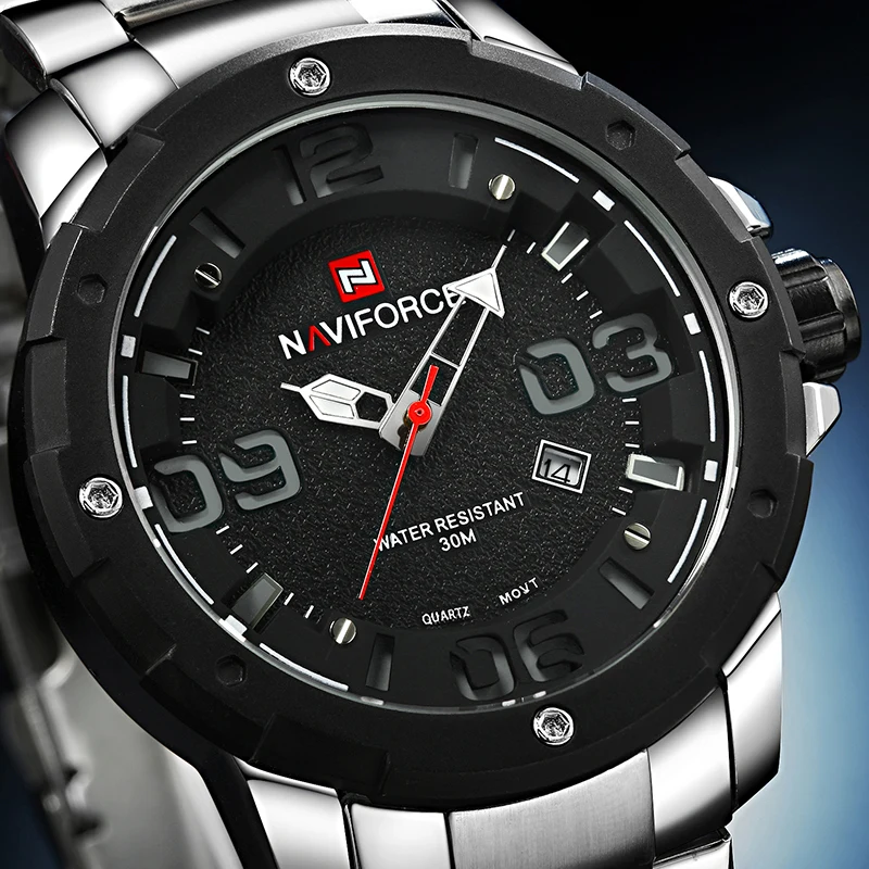 Naviforce Для мужчин Творческий Кварцевые наручные часы модные Элитный бренд Военная