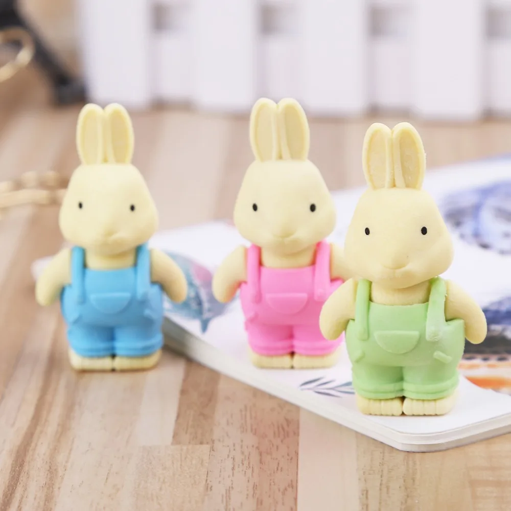 Милый ластик в виде кролика школьные принадлежности креативные карандаши