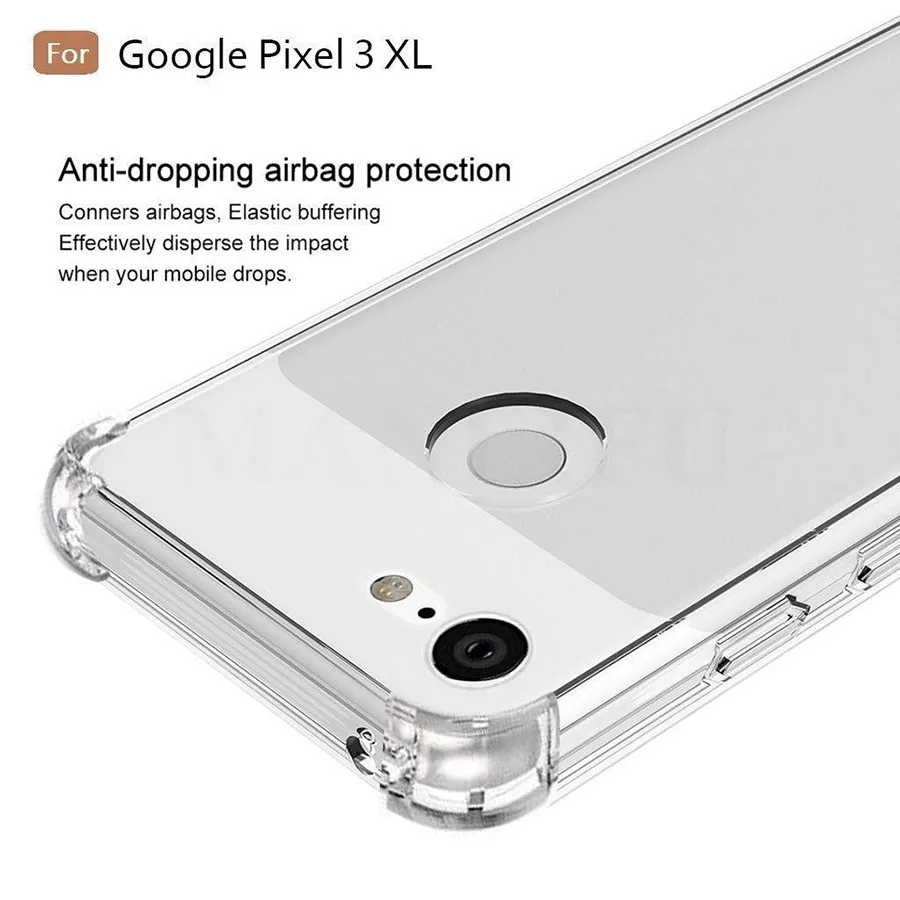 Air Cushion Case Clear Crystal Soft Silicone For Google Pixel 3 XL Silicon TPU Shockproof Full Protection Phone Cover |