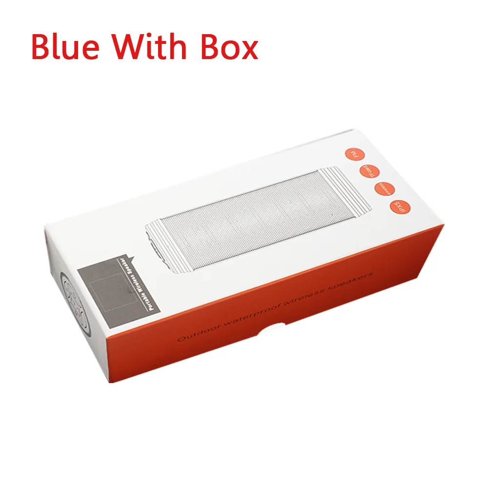 Blue with box T3 Портативный Bluetooth Динамик открытый Беспроводной Водонепроницаемый CSR Мощный сабвуфер глубокий бас беспроводные колонки MP3 плеер с микрофоном - Цвет: Blue with box