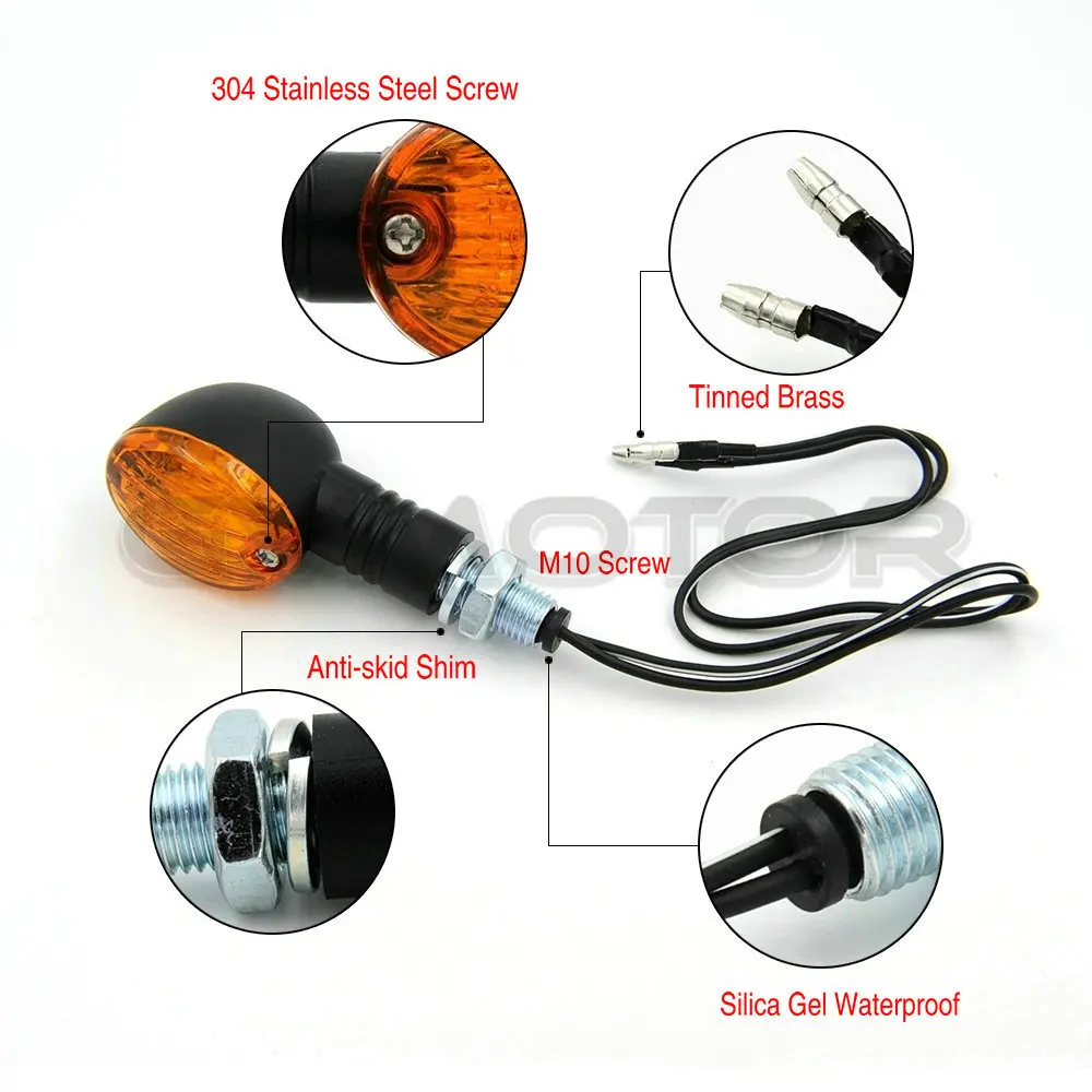 12V21W кошачий глаз кафе гонщик скремблер водонепроницаемый мотоцикл указатель
