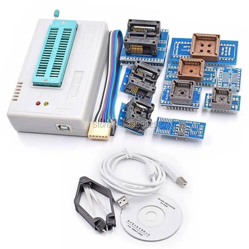 100% оригинал 2018 Новый мини pro TL866II плюс usb программатор + 9 элементов IC Адаптеры|mini