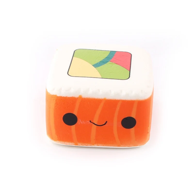 Kawaii квадратный Японский Суши мягкое моделирование медленно поднимающийся крем аромат мягкая сжимающая Игрушка снятие стресса развлечение для детей Рождественский подарок
