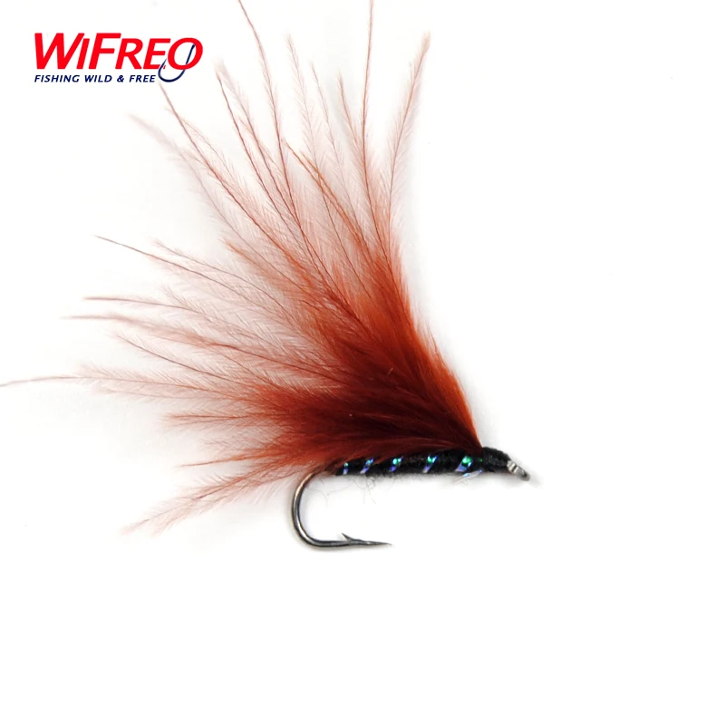 10 шт. Wifreo 8 # ржавая красная муха марабу рыболовные жуки для форели | Спорт и
