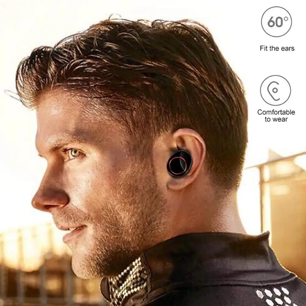 TWS беспроводные Bluetooth наушники V5.0 с сенсорным управлением спортивные беговые