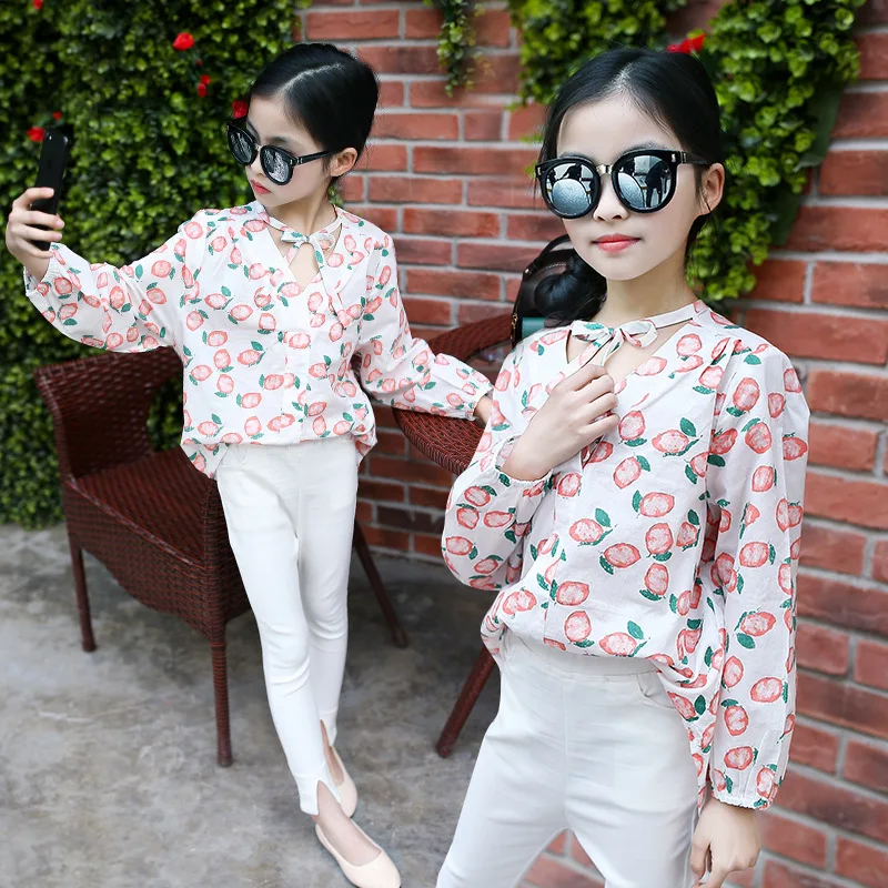 

Children Wear Girls 2018 Autumn New Korean Trend Fresh Sweet Color Shirt Girls Blouse