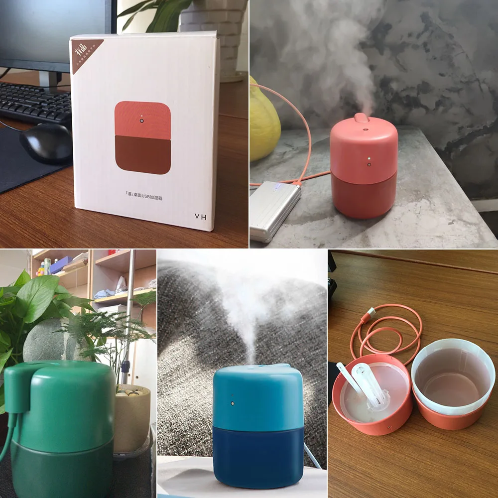 Xiaomi VH настольный USB увлажнитель воздуха Очищающий освежающий демпфер диффузор увлажнитель тумана 420 мл тихий сенсорный контроль портативный