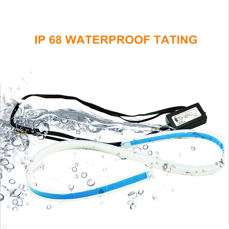 Гибкие светодиодные дневные ходовые огни 2 шт. ультратонкие 45 см 60 с плавным